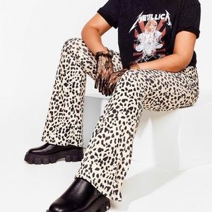 Nasty gal cheetah flare pants